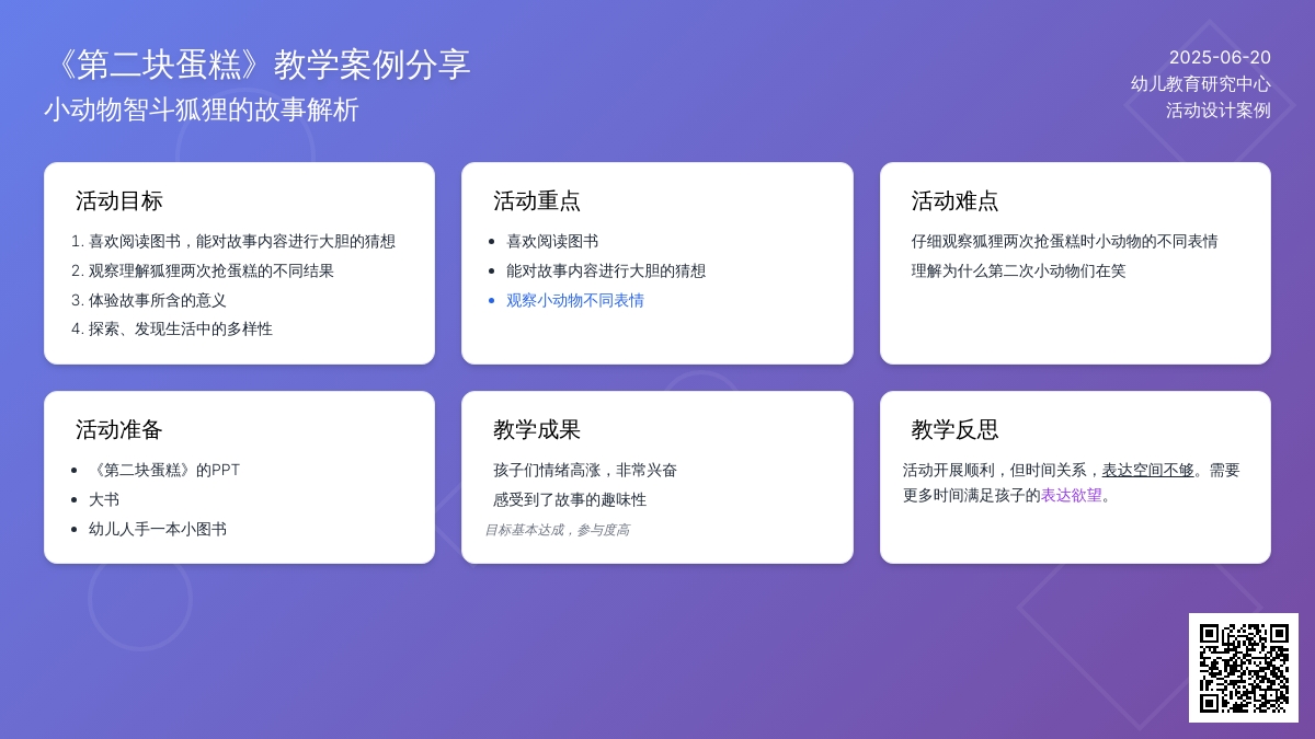 中班主题第二块蛋糕教案反思