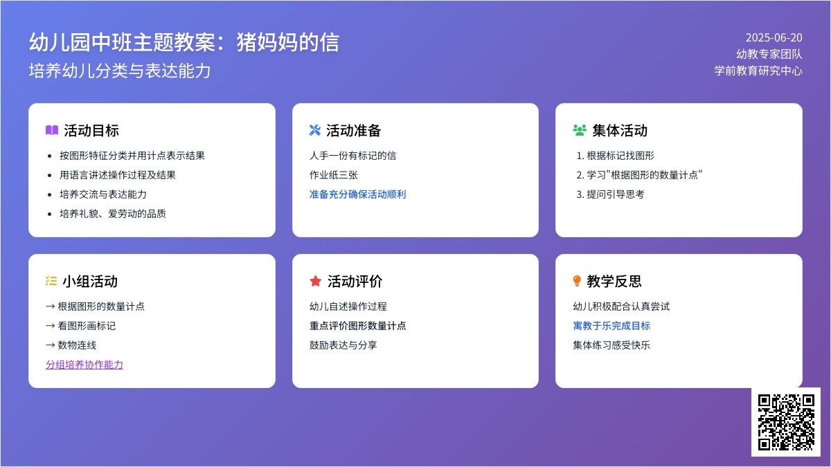 中班主题猪妈妈的信教案反思
