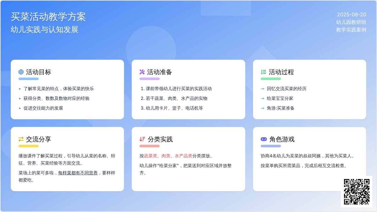 中班主题公开课买菜教案反思