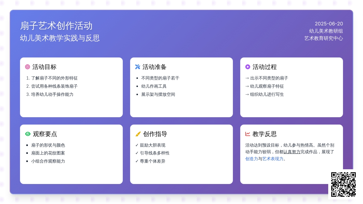 中班主题美丽的扇子教案反思
