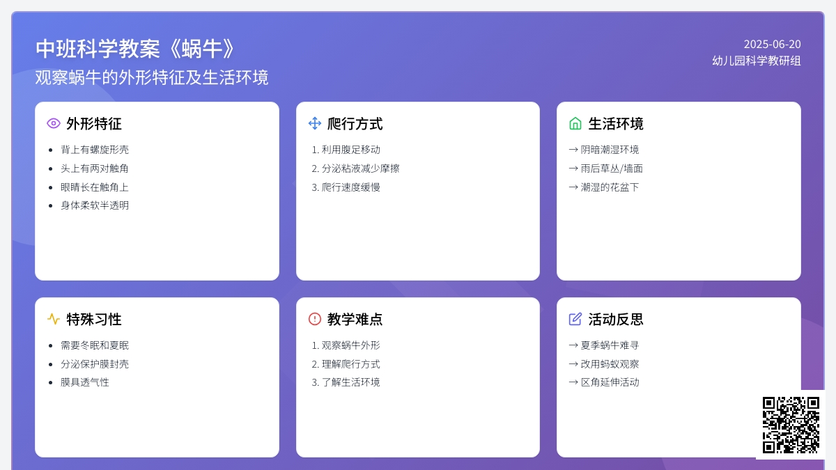 中班主题公开课蜗牛教案反思