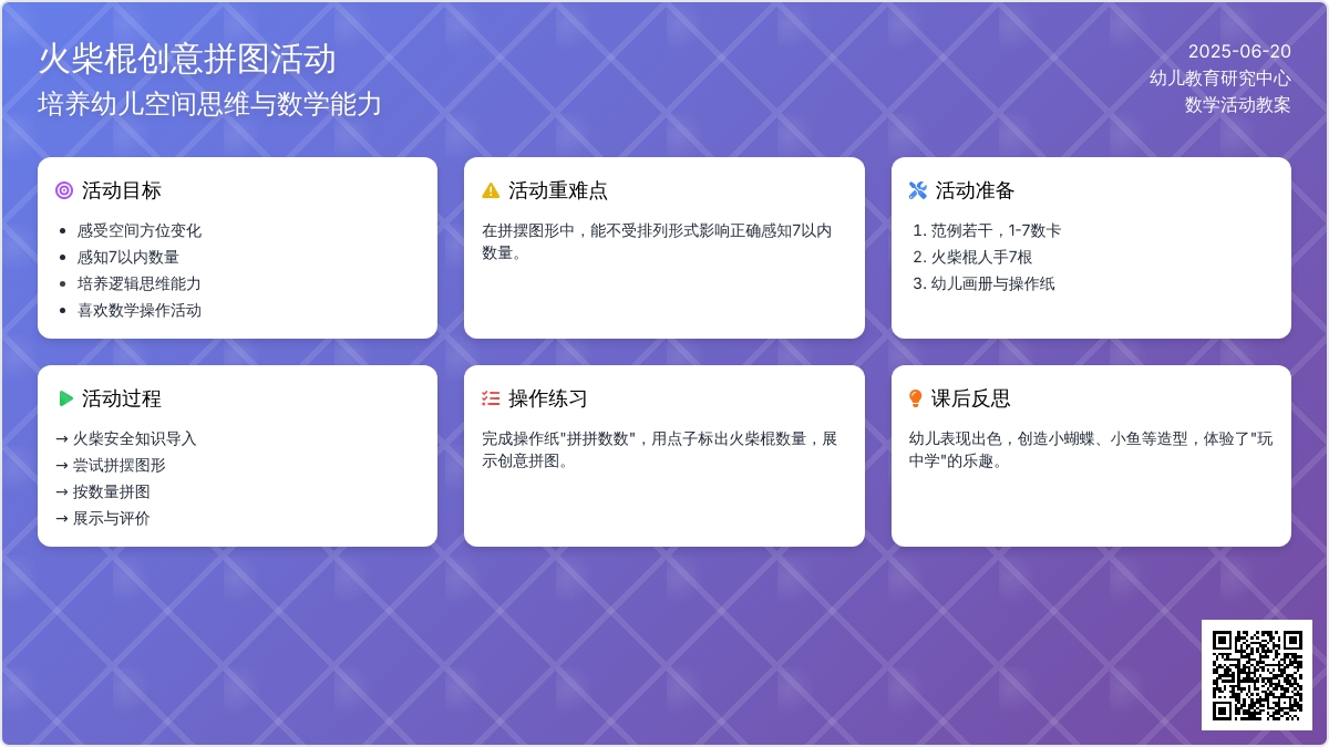 中班主题火柴棒拼小人教案反思