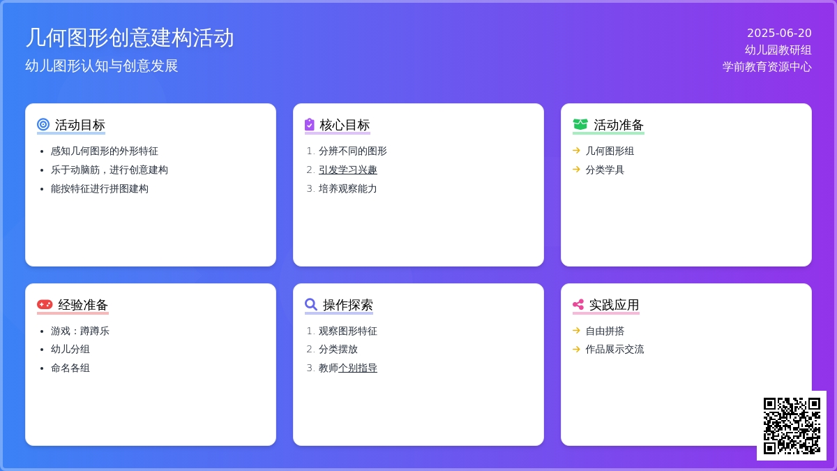中班数学图形的分类与拼搭教案