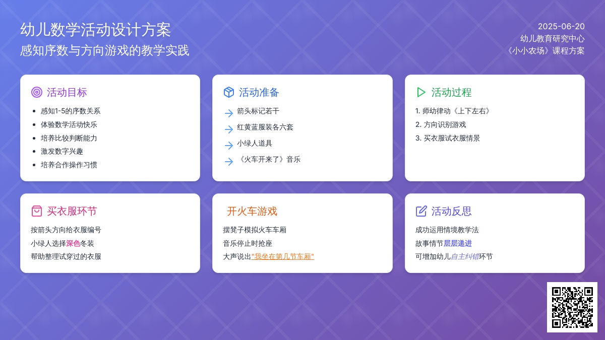 中班数学活动开火车教案反思