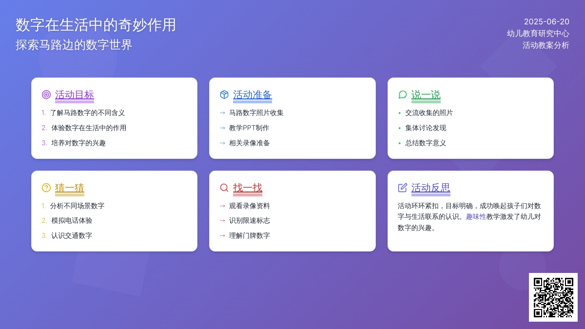 中班数学活动马路边的数字教案反思
