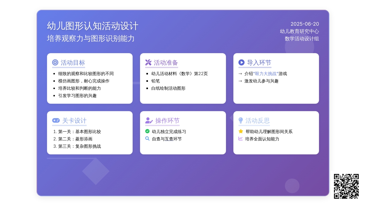 中班数学活动好孩子练眼力教案反思