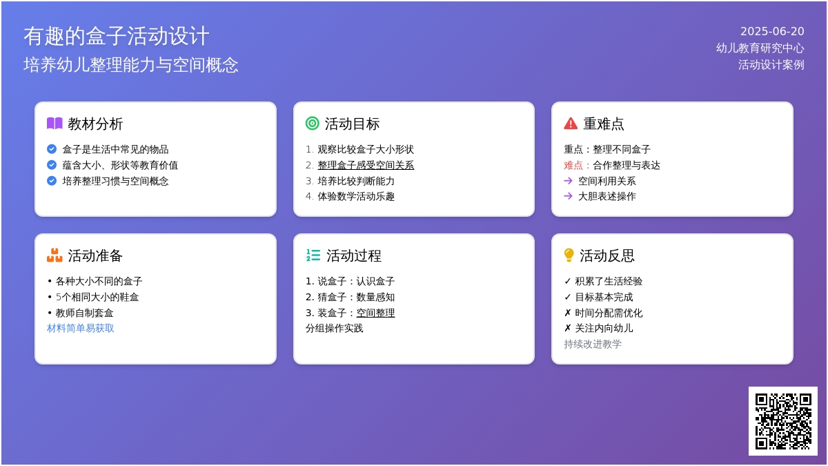 中班数学活动有趣的盒子教案反思