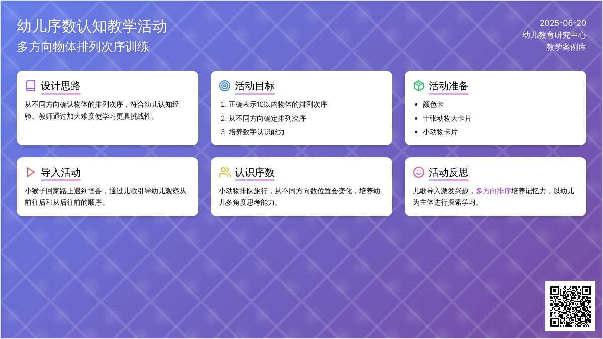 中班数学活动序数—动物排队教案反思