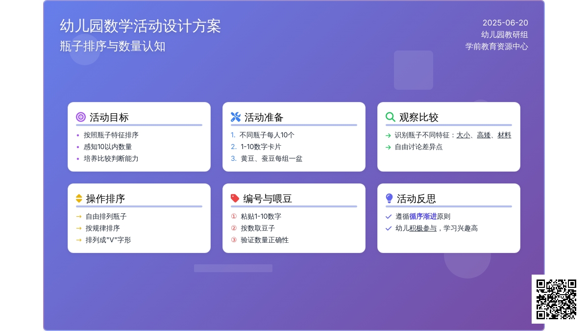 中班数学活动瓶子孩子教案反思