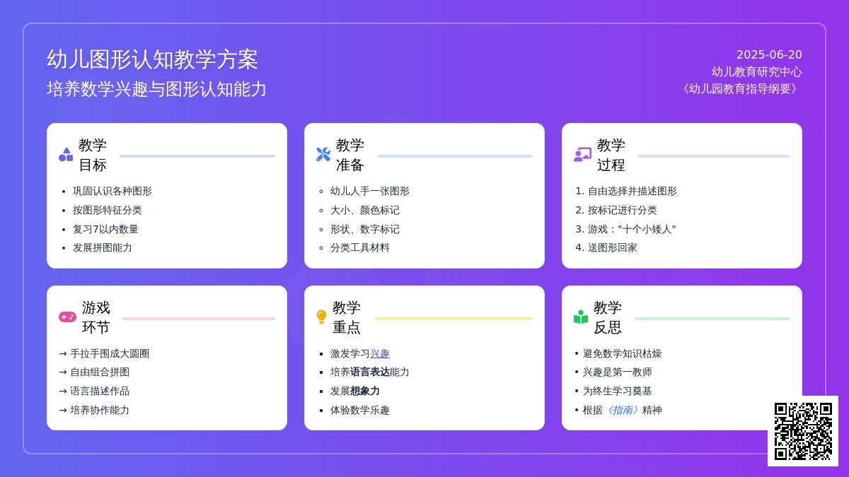 中班数学活动图形乐教案反思