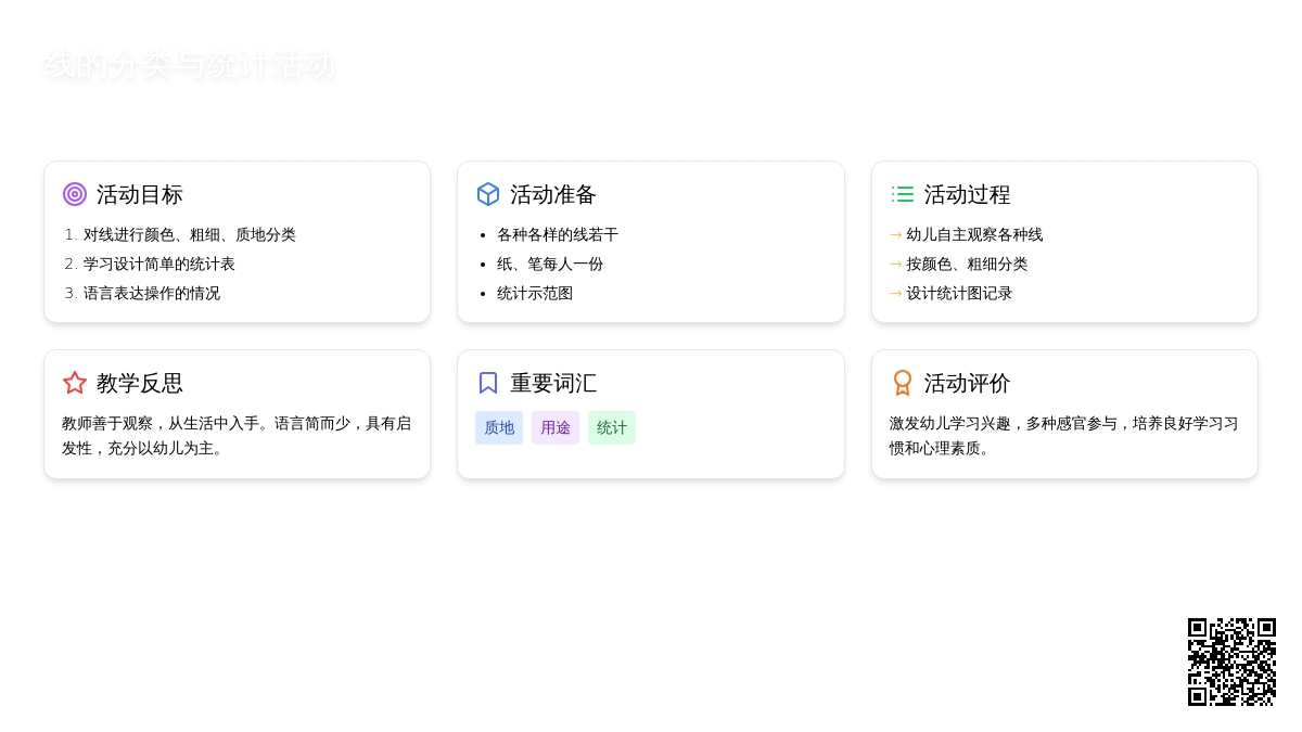 中班数学活动线的分类、统计教案反思