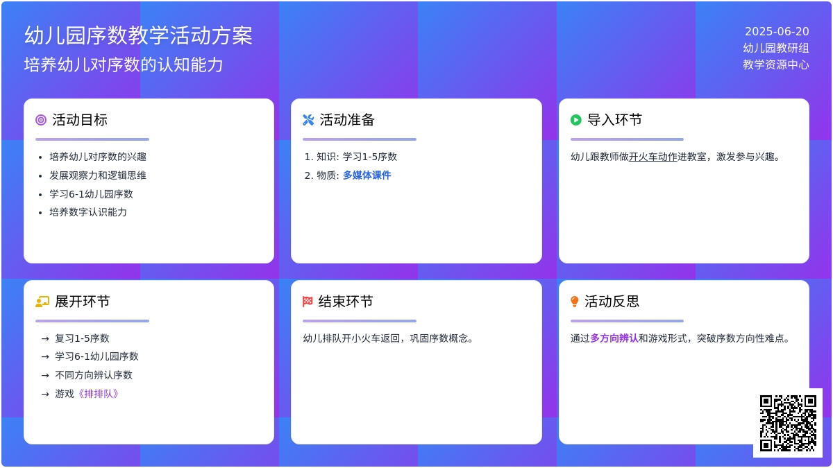 中班数学活动6-10的序数教案反思