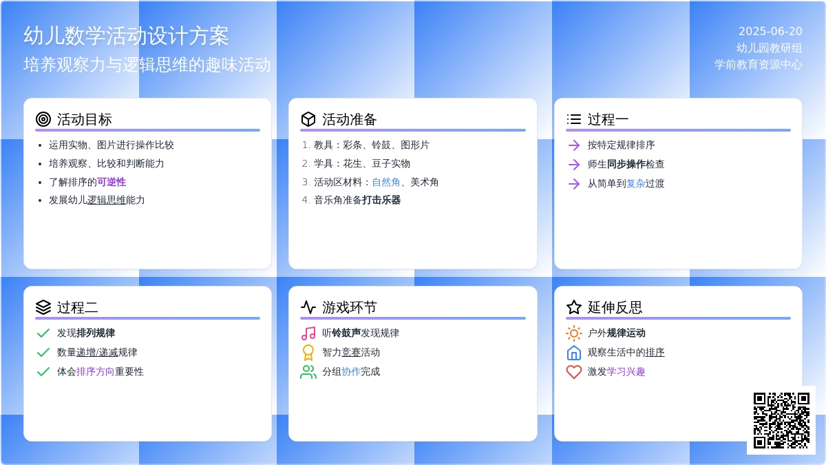 中班数学活动按物体的特定规律排序教案反思