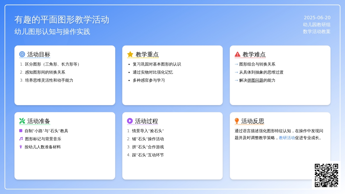 中班数学有趣的平面图形教案反思
