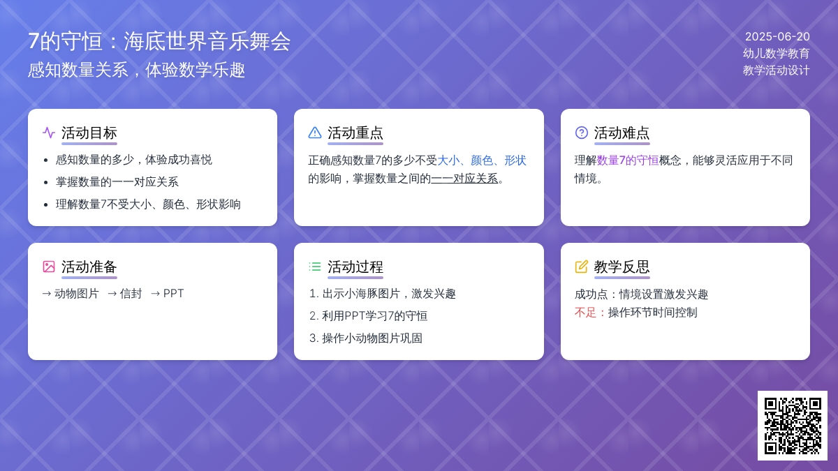 中班数学7的守恒教案反思