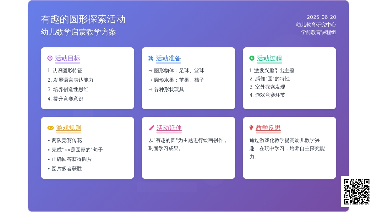 中班数学活动有趣的圆教案反思
