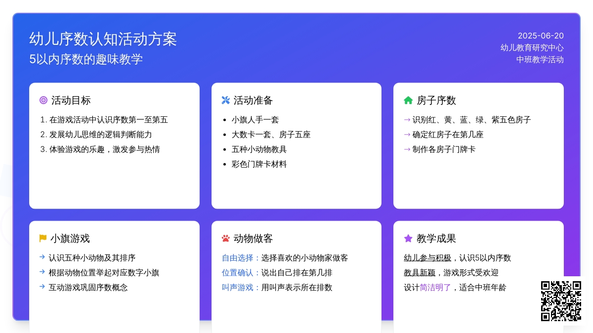 中班数学认识5以内的序数教案反思