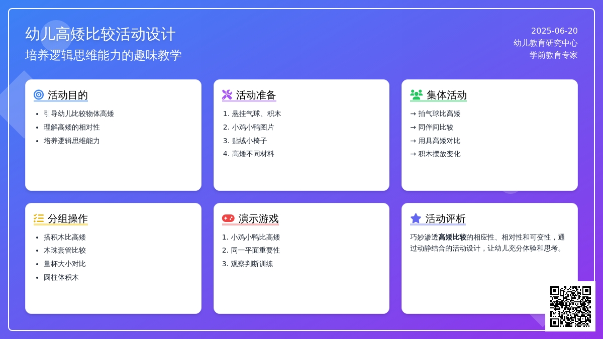 中班优质数学活动比高矮教案反思