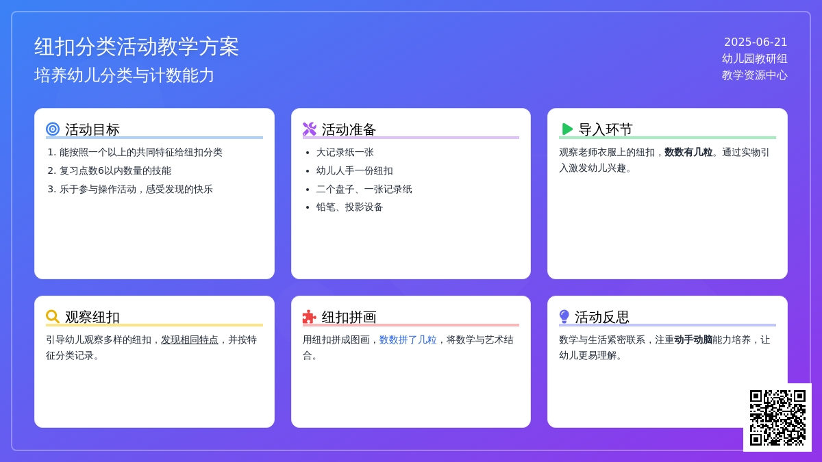 中班数学纽扣分类教案反思