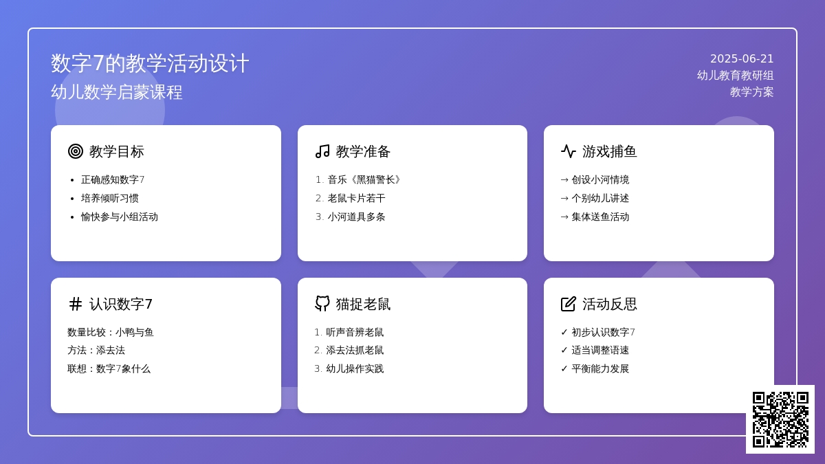 中班数学认识数字7教案反思