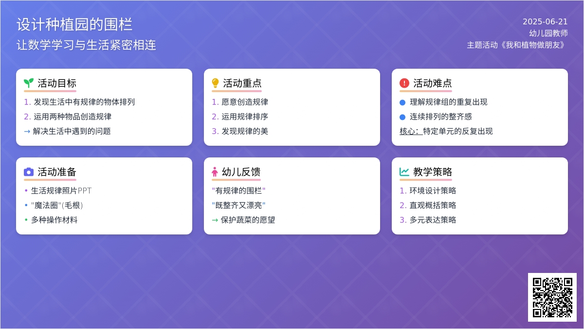 中班数学活动小小设计师教案反思