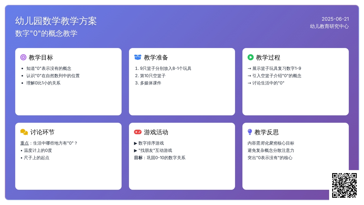 中班数学有趣的0教案反思