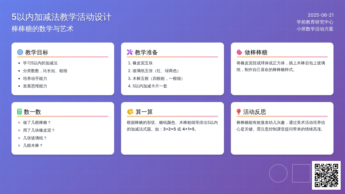 幼儿园大班数学棒棒糖教案反思