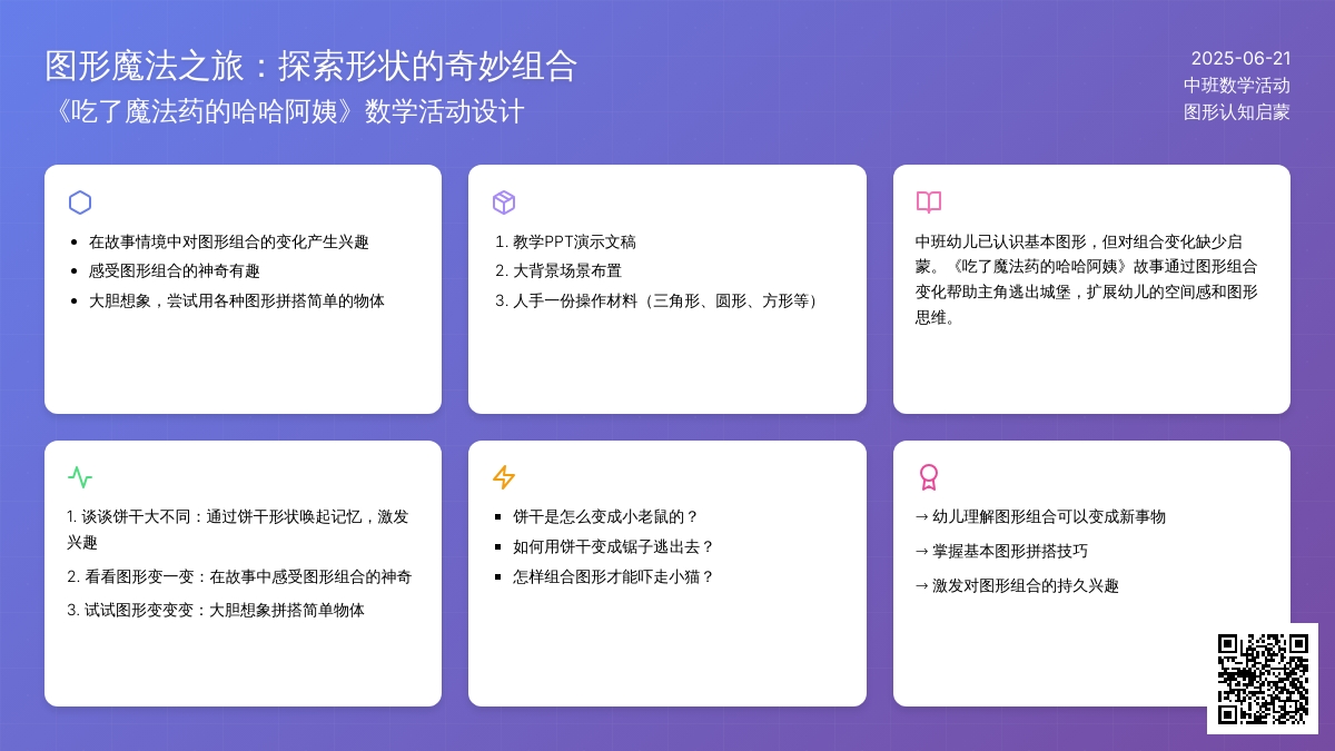 中班数学哈哈阿姨的魔法饼干教案