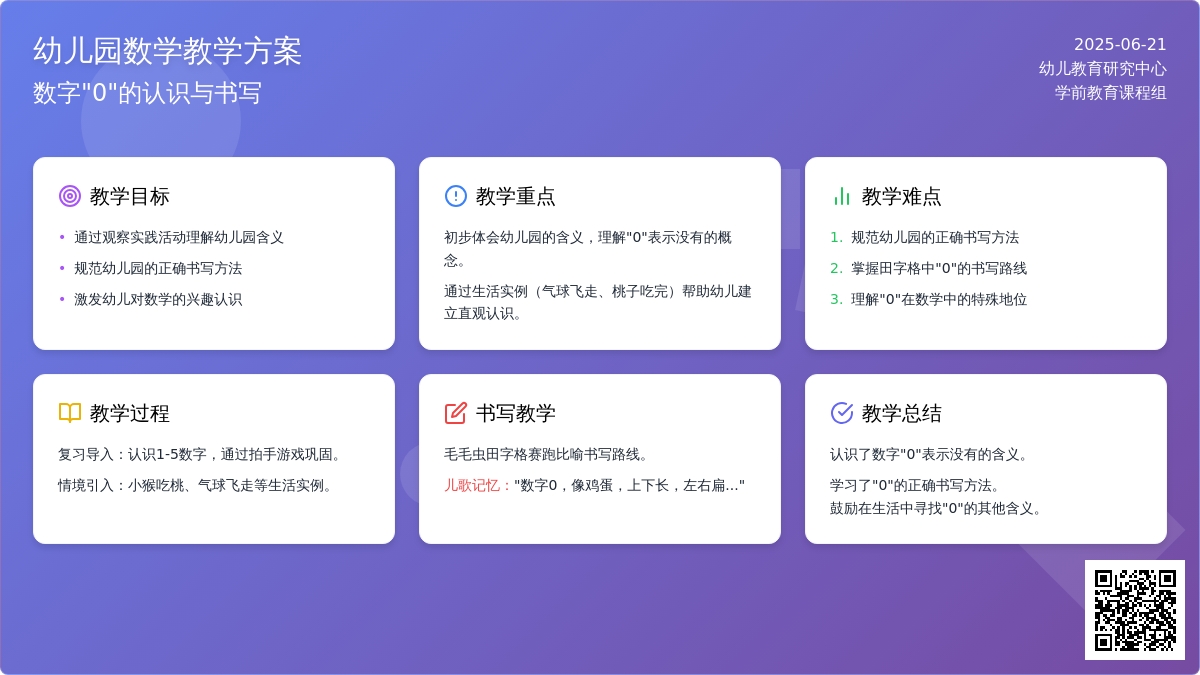 中班数学0的认识和书写教案反思