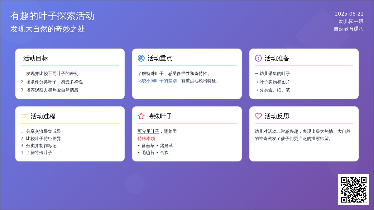 中班数学有趣的叶子教案反思