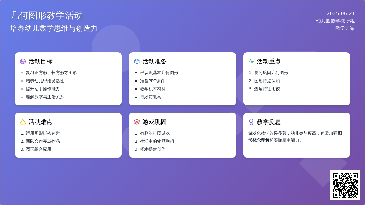 中班数学活动跟图形孩子玩游戏教案反思