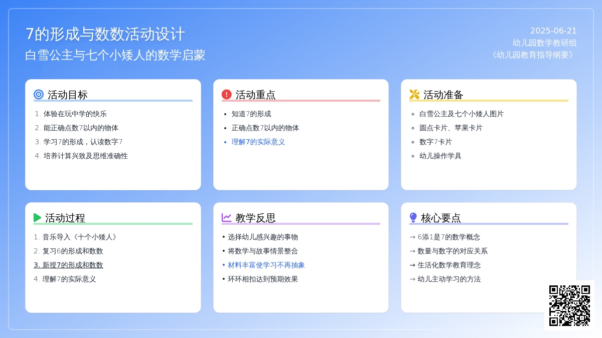 中班数学活动7的形成和数教案反思