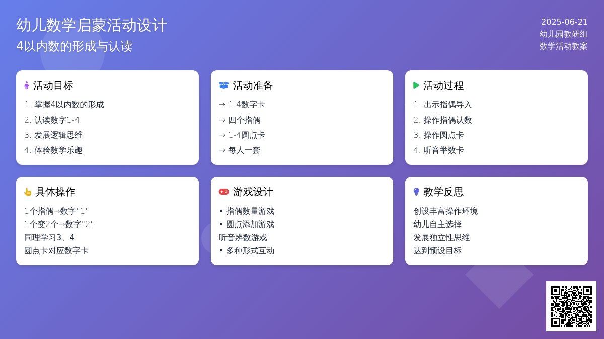 中班数学巩固4以内数的形成教案反思