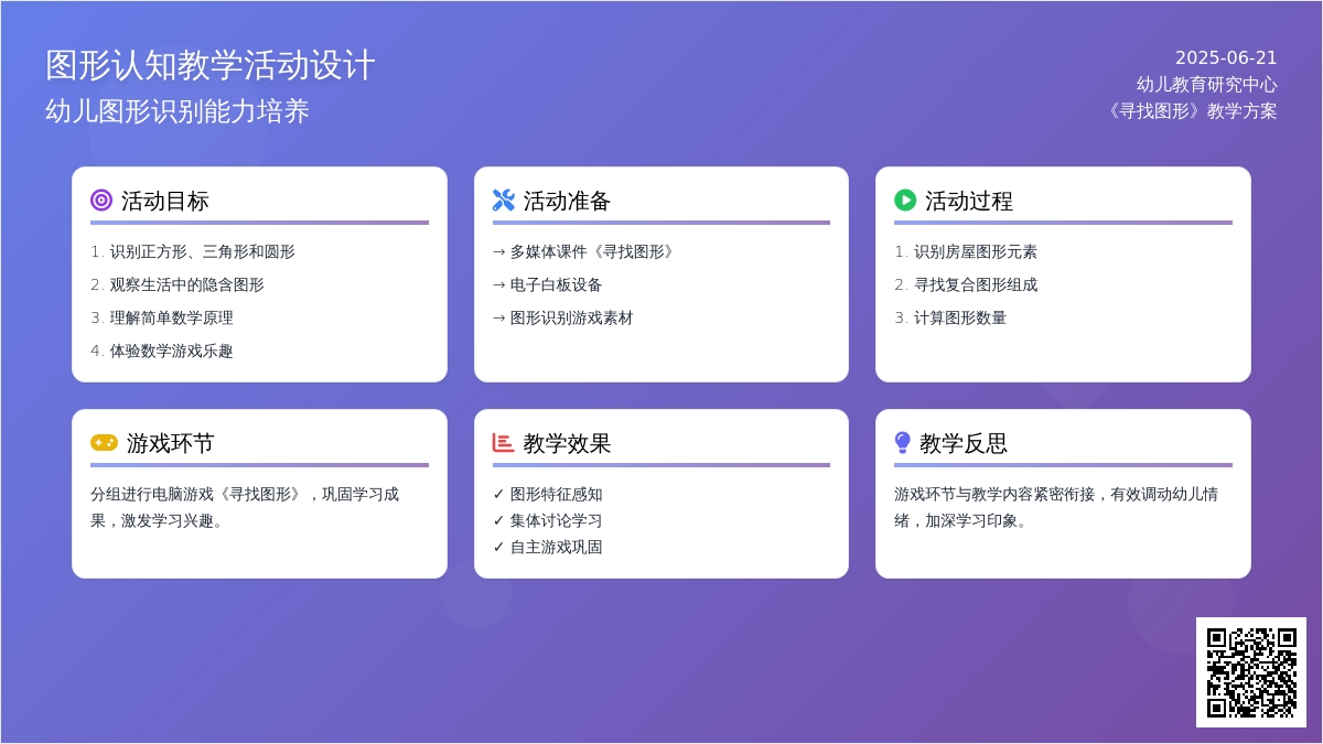 中班数学寻找图形教案反思