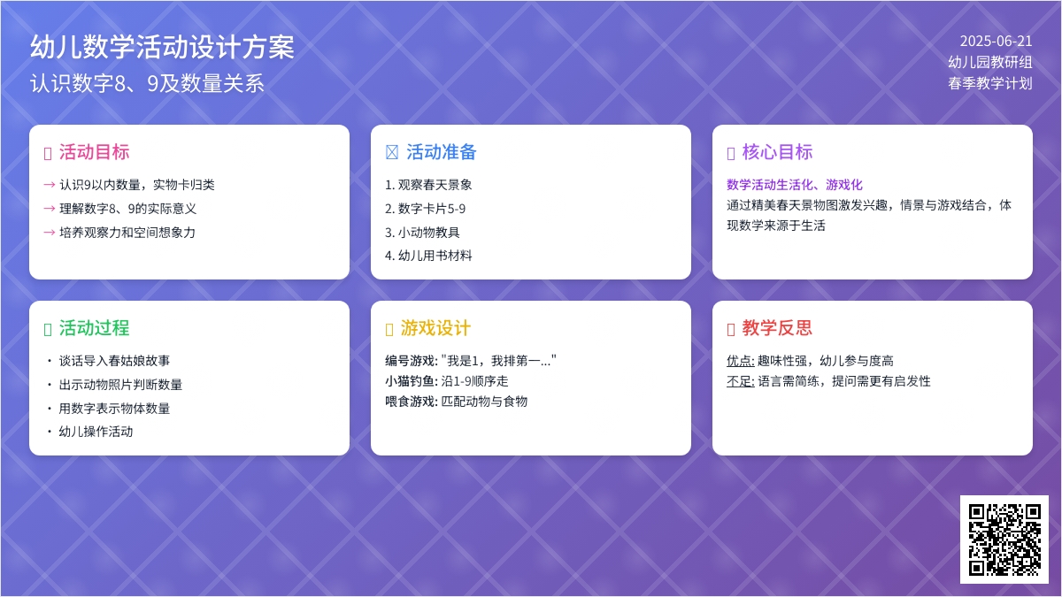 中班数学活动春天的朋友教案反思