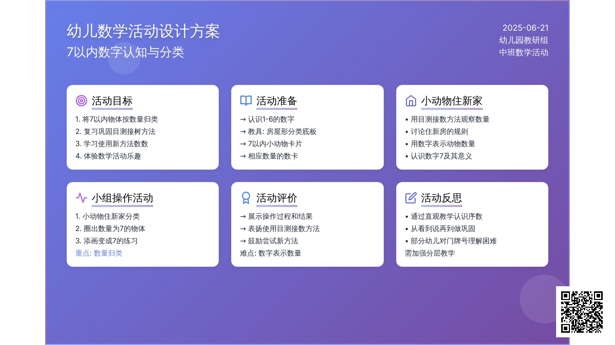 中班数学活动小动物住新家教案反思