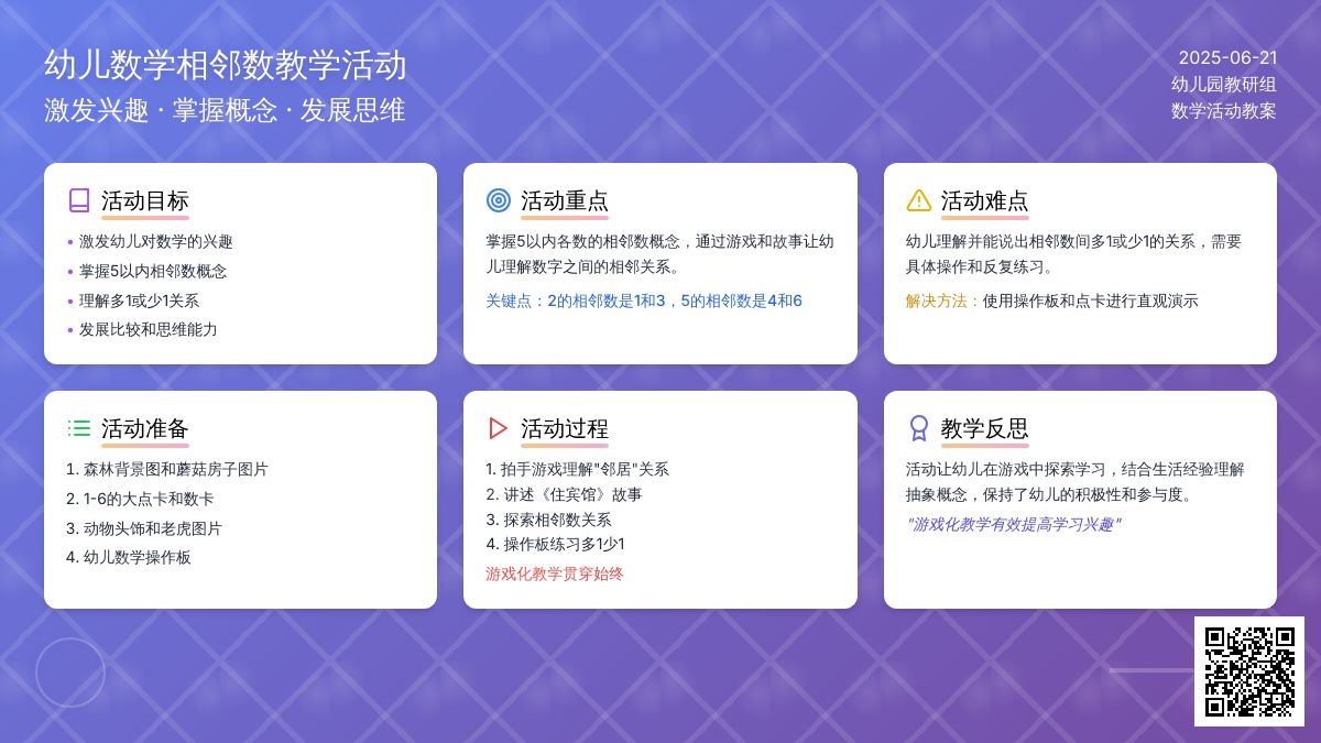 中班数学公开课相邻数教案反思