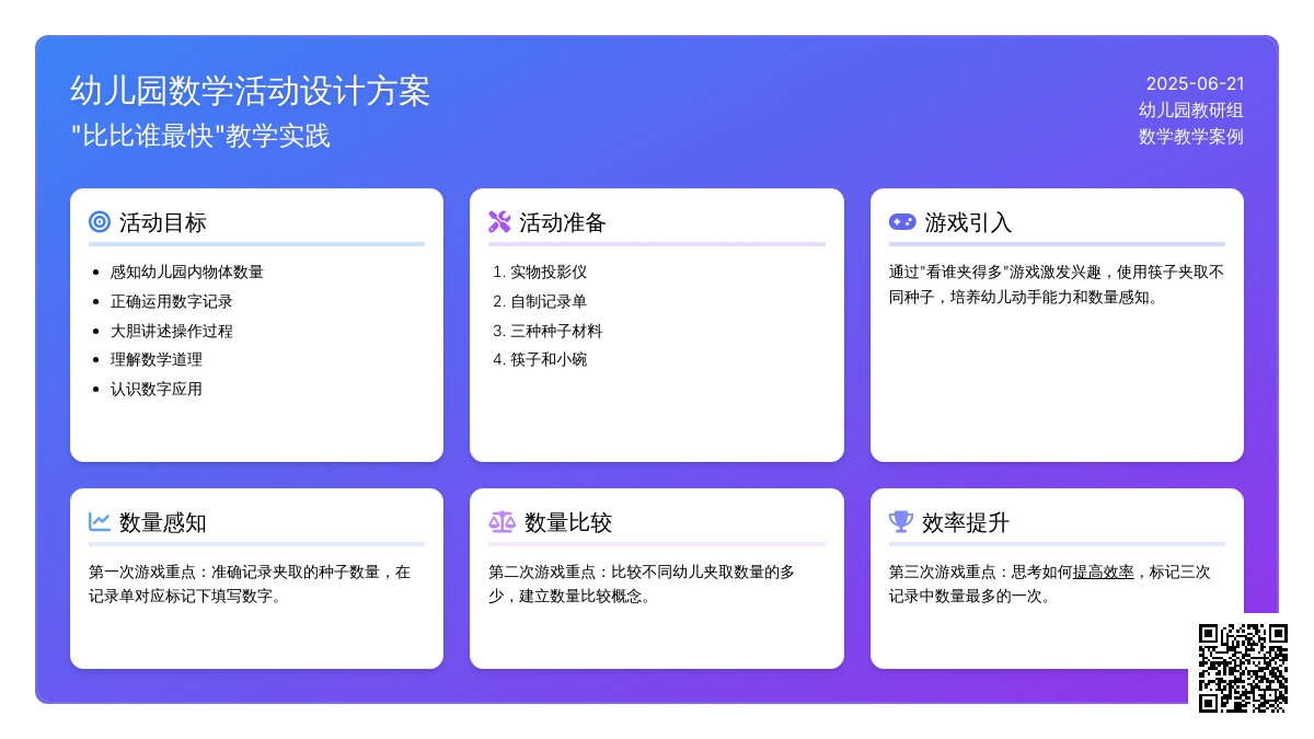 中班数学活动比比谁最多教案反思