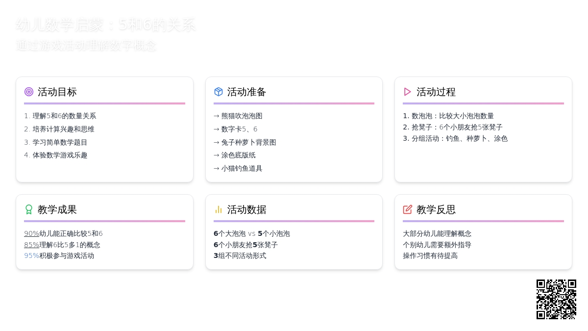 中班数学活动5和6的关系教案反思