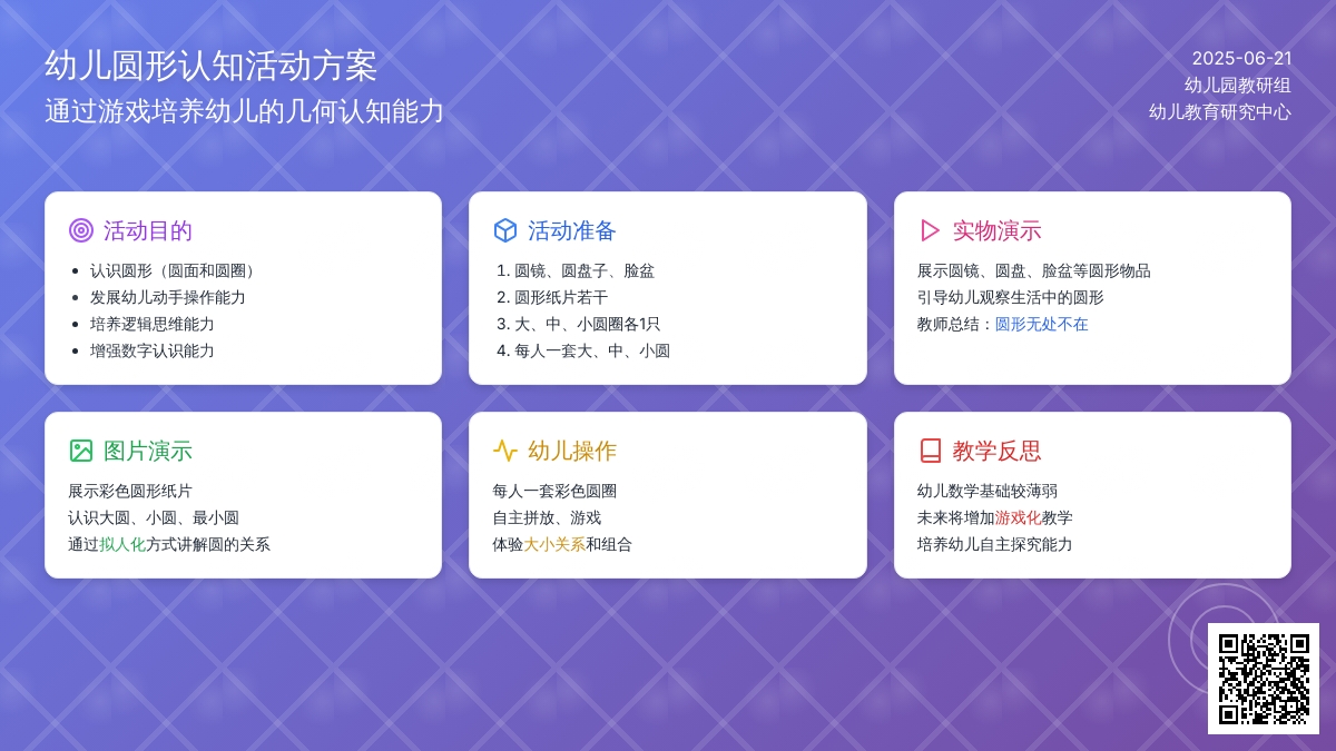 中班数学认识圆形教案反思
