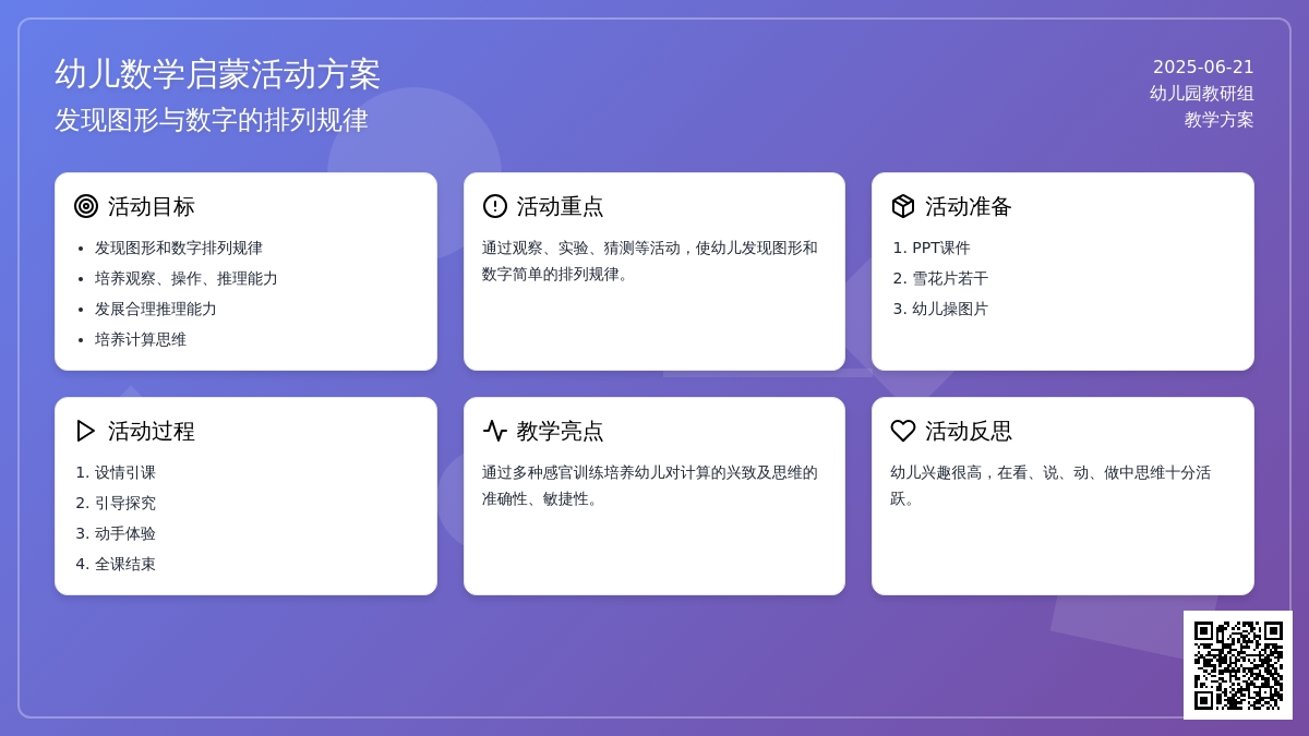 中班数学公开课找规律教案反思