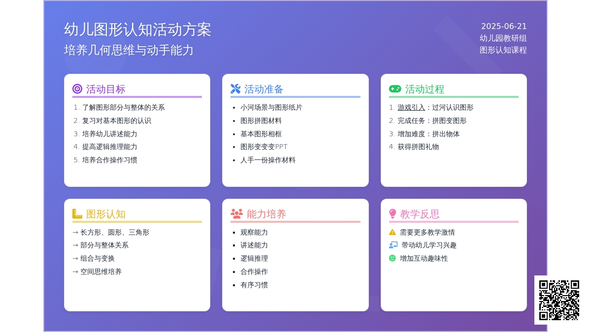 中班数学有趣的拼图教案反思