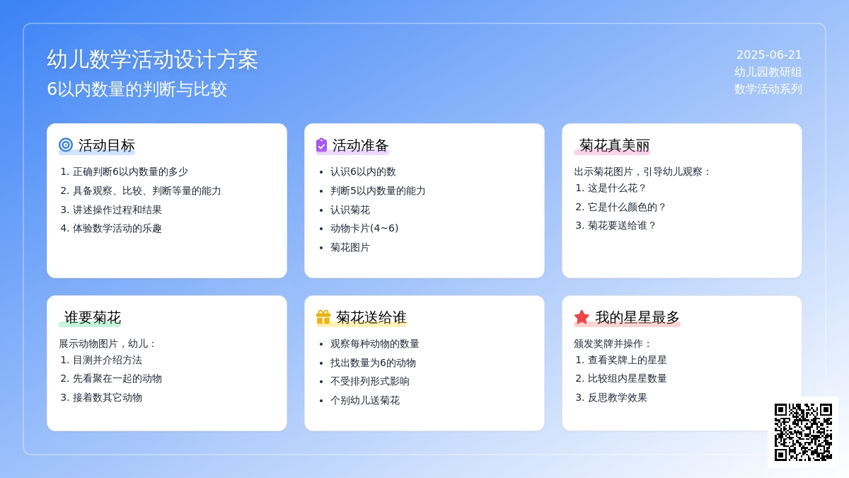 中班数学菊花送给谁教案反思