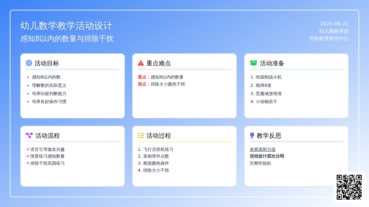 中班数学小小飞行员教案反思