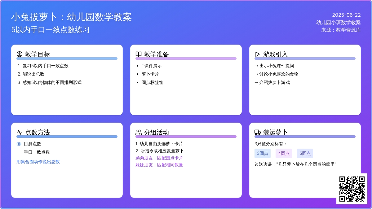 小兔拔萝卜_幼儿园小班数学教案