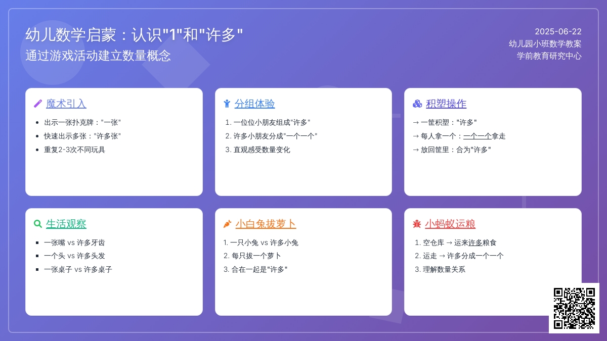 变魔术（区别1和许多）_幼儿园小班数学教案