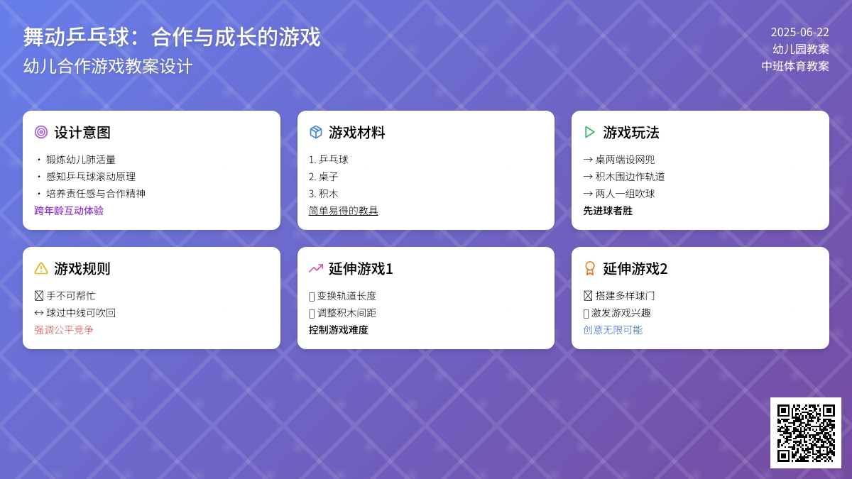 幼儿园中班体育教案：舞动乒乓球