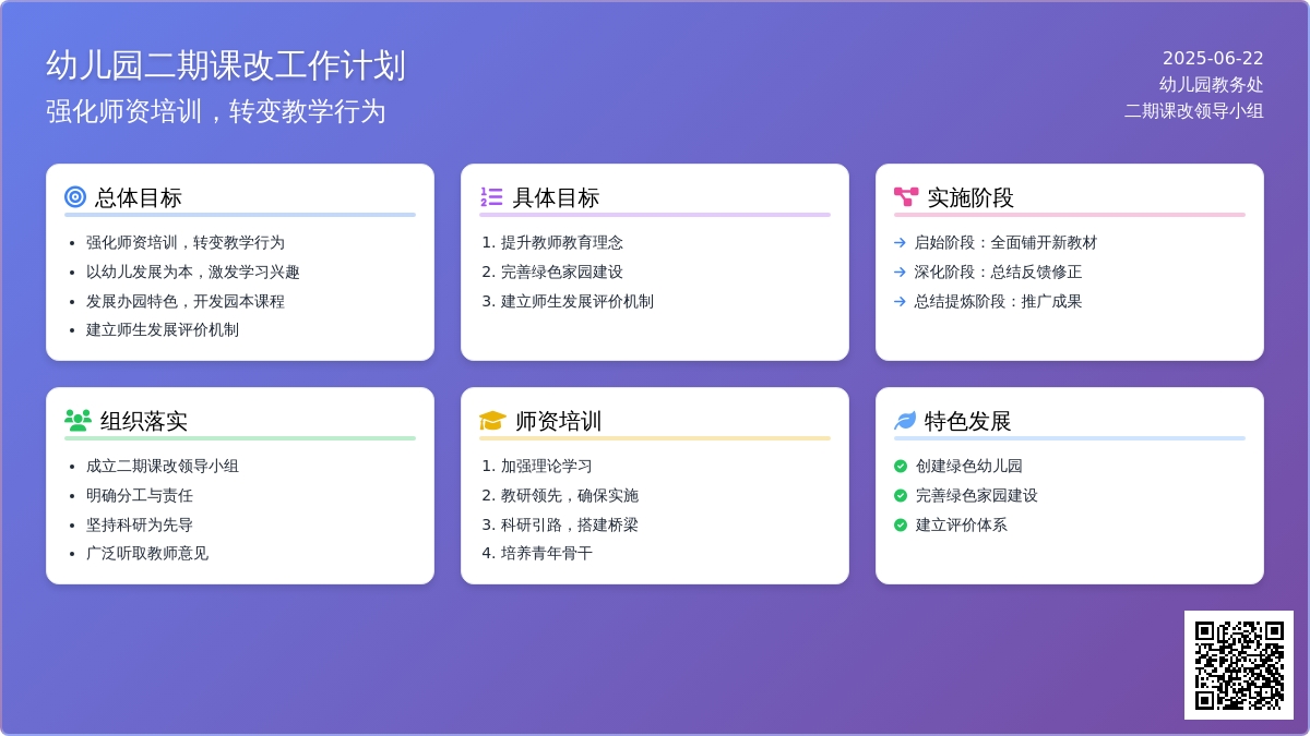 幼儿园二期课改工作计划