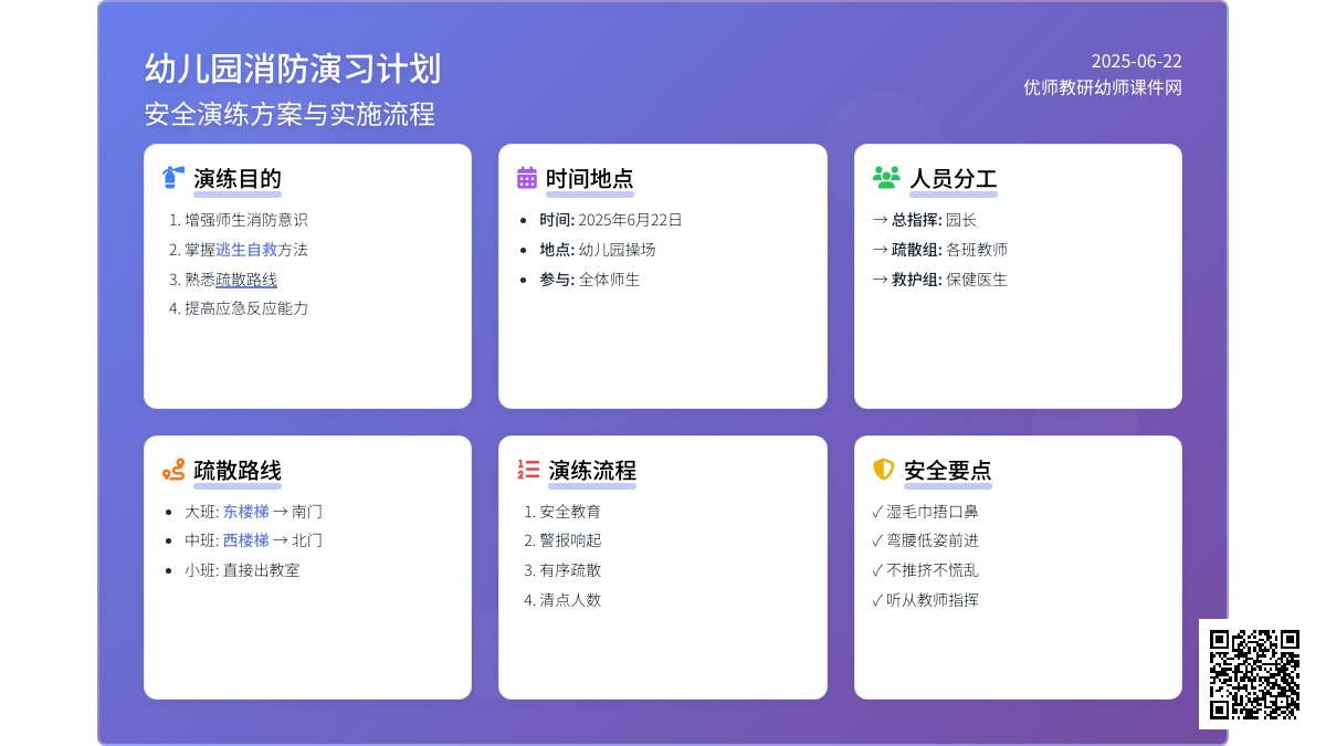 幼儿园消防演习计划