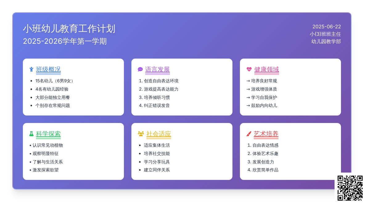2016年第一学期幼儿小班工作计划